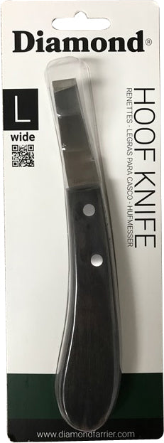 Diamond Wide Blade Hoof Knife (Right & Left-Handed)