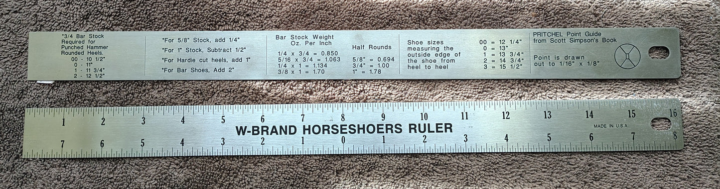 W Brand Horseshoers Ruler