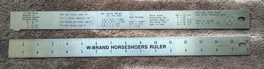 W Brand Horseshoers Ruler